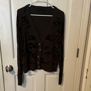 Sanctuary Black Button-Up Cardigan